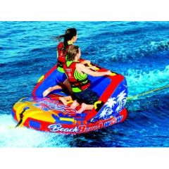 Wow 22WTO3979 Beach Bubba Towable, 1-2 Riders, water adventure, thrill, high backrest, security, comfort, double webbing foam handles, durable, HI-VIS graphics, one-year warranty, Wow watersports, quality, innovation, thrilling rides, unforgettable memori
