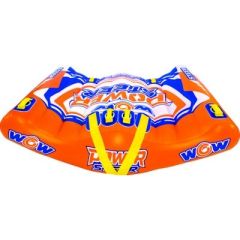 WOW 22WTO4112 Power Steer Deck Tube, 1-2 Riders, water enthusiasts, thrill-seeking, steerable deck tube, U-shaped design, adrenaline rush, intuitive steering mechanism, comfy foam handles, durable construction, Wow Watersports, water sports equipment, two