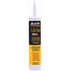 BoatLIFE LifeSeal Sealant, fiberglass boat owners, marine sealant, polyurethane/silicone adhesive, fiberglass, adhesion, cracks, gaps, joints, water intrusion, hull fittings, portholes, deck hardware, acid-free, UV resistant, 10.6 oz. cartridge, black col