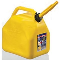5.3 Gallon Military Style Diesel Can, CRC Yellow, Fuel Storage Solution, High-Density Polyethylene, Child-Resistant Vent, Flo n' Go Hand Pump, Moeller Brand