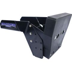 Panther Swim Platform Outboard Motor Bracket, 2 Stroke Motors, 4 Stroke Motors, 15 HP, adjustable bracket, black anodized aluminum, transom support bar, stainless steel mounting hardware, safety cable, Panther 550415, trusted brand, exceptional quality, b