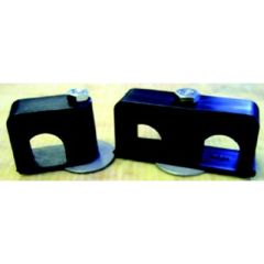 Weld Mount 801000 Double Cable Clamp, Black Polypropylene