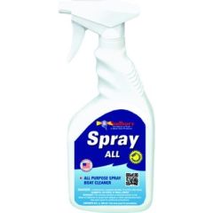 Spray-All™, marine cleaning, all-purpose cleaner, boat care, Sudbury, fiberglass, vinyl, fenders, formica, canvas, trigger spray, black streaks, grease, oxidation, rust, 950 ml, 32 oz