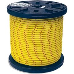 Samson 6MMFLT MFP Braided Float Line, Yellow/Red, Olefin fibers, 1700 lbs strength, visibility, Red tracer line, handling qualities, tangle-free, 1/4" diameter, 600' length, water activities, sailor, water sports, reliability, performance.