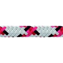 Samson 435032805030 XLS3 Yacht Braid, White w/Red Tracer, Polyester Rope, Spliceable, High Strength, Durable, Stylish, Reliable, Easy Handling