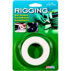 Life Safe Self Bonding Rigging Tape, Incom/lifesafe, emergency repairs, professional rigger, DIY enthusiast, self-amalgamating feature, adhesive-free, secure bond, durable seal, rigging screws, turn buckles, fittings, white color, 1" width, 15' length, ve