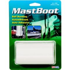 Life Safe RE3941 MastBoot Tape, Mast Protection, Moisture Defense, Rubber Bonding, Easy Installation, Irregular Surfaces, No Residue, Incom/lifesafe, White Color, 4" x 100", Durable Protection