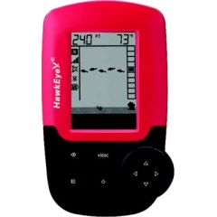 HawkEye FishTrax 1 Portable Fish Finder, VirtuView ICON Display, VariableZone, Water Temperature, Fish Depth Scale, VirtuView display, FishTrax Intelligent Sonar, FishTrax 1 ICON Display, Transducer, Hawkeye Electronics, precision fishing, underwater insi