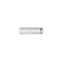 Shields Marine Hose Clear Reinforced Series 164 PVC Tubing, Blue Tracer, pressurized water system, washdown pump connections, head intake hose, cold water applications, FDA formula vinyl, burst pressure 250 psi, vibrant blue color, interior diameter 5/8",