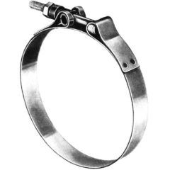 Shields 7203000 Marine Exhaust Hose T-Bolt 3/4" Band Clamp, corrosion-resistant 316 stainless steel, silicone exhaust hoses, durability, longevity, secure fit, high pressure, vibrations, seamless installation, Shields Hose, performance, reliability, marin