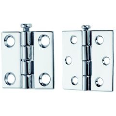 3 x 3 Rem Pin Butt Hinges, 6 Hole #10 Fastener