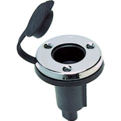 Spare Round Plug-In Base, 2-Pin, Perko, Stowaway Light, stainless steel, waterproof cover, gold-plated contacts