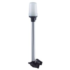 All-Rd Pole Light, White Horz Mt, Vessel Lighting, Marine Safety, Perko, USCG Certified, 2-Mile Visibility, Adjustable Angle, Aluminum Tube, Reliable Installation, Elegant Design