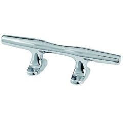 Cleat, 6" Open Base Chrome Plated, Boating accessory, Chrome plated zinc alloy, Perko, Marine equipment, Corrosion resistance, Secure mooring, Reliable attachment, Marine hardware.
