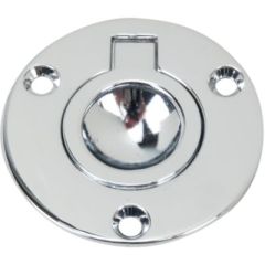 Flush Round Ring Pull 2, Chrome Plated Finish
