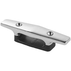 6 Chromalex Cleat, boating enthusiast, chrome plated zinc alloy, marine conditions, black plastic base, anchor line, dock line, Perko, marine industry, corrosion resistance, saltwater environments, top-of-the-line cleat, boating adventures, boating access