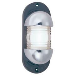 Perko 1331DP0CHR Masthead Light, Chrome, sail vessel, power vessel, USCG certification, marine conditions, 3-mile visibility, 12V bulb, vertical mount, Perko brand, chrome housing, compact design, durable construction, boat lighting, safety, visibility.