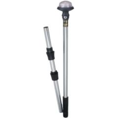 60" Delta Folding Pole Light, USCG certification, power driven vessels, reduced glare globe, full output globe, threaded collar, locking collar, gold plated contacts, Perko, marine products, boating experience, visibility, boats, reliability, craftsmanshi