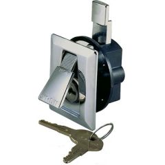 2-1/4 X 2 Chr Flush Lock, Chrome Plated Zinc
