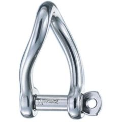 Wichard 1224 Self-Locking Twisted Shackle, 5/16", high-quality stainless steel, self-locking mechanism, durable, reliable, twisted design, France-made, precise measurements, break strength, 6600 lbs, secure fit, PMG head design, safety, peace of mind, out