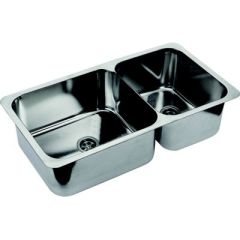 Ambassador S541823UMR, Double Rectangle Stainless Steel Sink, Ultra-Mirror, SoundKOTE® noise reduction technology, heavy gauge 304 stainless steel, over and under mount installations, generous size, Ultra-Mirror coating, drain kits sold separately, versat