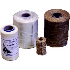 Threadworks 7PB4 Waxed Polyester Sailmakers Twine, Brown, Sewing Needle, Canvas Repair