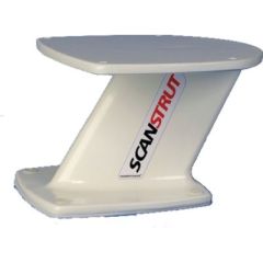 Scanstrut PT2004 Composite Powertower, 6", antenna performance, powerboat owners, cabin roof, flybridge, radar arch, monocoque structure, strength, high gloss finish, 2kW/4kW Raymarine, Garmin, Navico BR24/3G/4G radomes, versatility, compactness, signal i