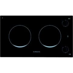 Force 10 75221 Ceramic-Glass Electric Cooktop, 2 Burner, 120V, kitchen appliances, radiant burners, compact size, durable construction, easy installation, electrical system, culinary skills, delicious meals.