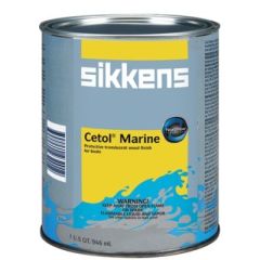 Cetol® Marine Wood Finish, Satin, Interlux, UV protection, durable coating, dark amber appearance, quart size, Canada exclusive.