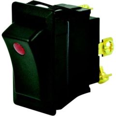BEP 1001708 Rocker Switch, SPST
Illuminated Red, Screw Terminals