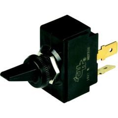 BEP 1001901 Plastic Handle Toggle Switch, Off-On, SPST, 1/4" Blade Terminals, Cole Hersee, Afi/Marinco/Guest/Nicro