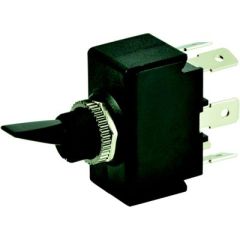 BEP 1001905 Plastic Handle Toggle Switch, DPDT, 1/4" Blade Terminals, Cole Hersee Switches, On/Off/On Positions, Marine Switch, Industrial Switch, Double Pole Double Throw Switch, Blade Terminals, Plastic Handle, CH 54107-01 Switch, Afi, Marinco, Guest, N