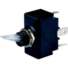 BEP 1001908 Illuminated Toggle Switch, SPST, #6–32 Screw Terminals, Red Toggle Switch, Cole Hersee Compatible