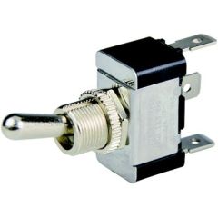 BEP 1002001 Chrome Plated Toggle Switch, SPDT, 1/4" Blade Terminals, marine switch, industrial switch