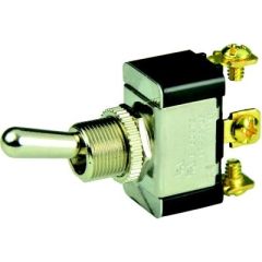 BEP 1002015 Toggle Switch, Chrome Plated, SPDT, #6–32 Screw Terminals, Marine, Industrial, Afi/Marinco/Guest/Nicro/BEP, 25A, Heavy-Duty, Durable