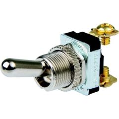 BEP 1002021 Chrome Plated Toggle Switch, Off-On
SPST, #6–32 Screw Terminals