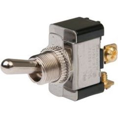 BEP 1002024 Chrome Plated Toggle Switch, Off-On, SPST, #6–32 Screw Terminals, Cole Hersee Switches, Afi, Marinco, Guest, Nicro, Quality, Innovation, 25A, Chrome Plated Finish, Durability, Functionality, Style.