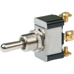BEP 1002025 Chrome Plated Toggle Switch, Off-On, SPST, #6–32 Screw Terminals, marine switch, industrial switch