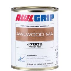 Awlwood MA Primer, Red, Exterior clear system, Wood surfaces, Tropical hardwoods, Color stability, System adhesion, Natural beauty, High-performance colorants, Rich appearance, Awlgrip, Quart size, Wood protection, Enhancement.