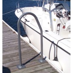 Dock Edge Boarding Buddy Hand Rail, safe access, convenient, durable construction, prevention of accidents, peace of mind, precision crafted, long-lasting durability, galvalume material, textured finish, secure grip, easy installation, lag or thru-bolt in