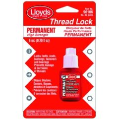 Lloyds Permanent High Strength Thread Lock, red anaerobic thread locker