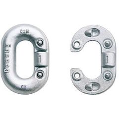 Crosby Missing Link® Replacement Link, 7/16", forged steel products, integral rivets, load-bearing capacity, industrial projects, construction, marine industries, reliability, durability.