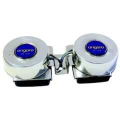 Ongaro Deluxe Mini Compact Double Horn, 12V, marine vessel
