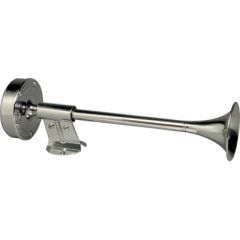 Ongaro Shorty Deluxe Single Trumpet Horn, 12V, marine vessel, Schmitt marine steering wheels, stainless steel, corrosion resistant, 114 db, compact size, 12V voltage, PMG waterproof, upgrade, craftsmanship, safety, style