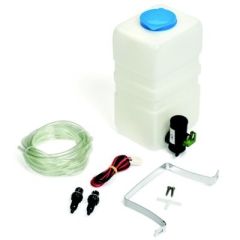 Ongaro Windshield Washer Kit, 12V, boat, vehicle, crystal-clear, windshields, PMG Polypropylene tank, pump, 3-quart capacity, streak-free, Schmitt marine steering wheels, durability, marine environments, installation, tubing, thru-deck nozzles, bracket, 1