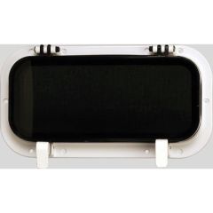 Beckson PO512-WS-10 Self-Drain™ Opening Port, White w/Smoke Lens, drainage solution, marine accessory
