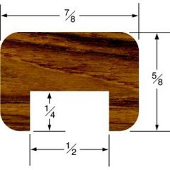 teak track bulkhead molding, Whitecap 60821