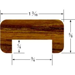 Whitecap 60825 Teak Track Bulkhead Molding, high-quality teak