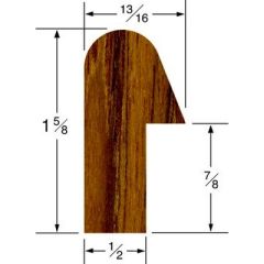 Whitecap 60831 Teak Rail Molding, Teak Wood