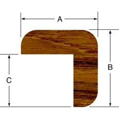 Whitecap 60843 Teak L Molding, Boat Interiors